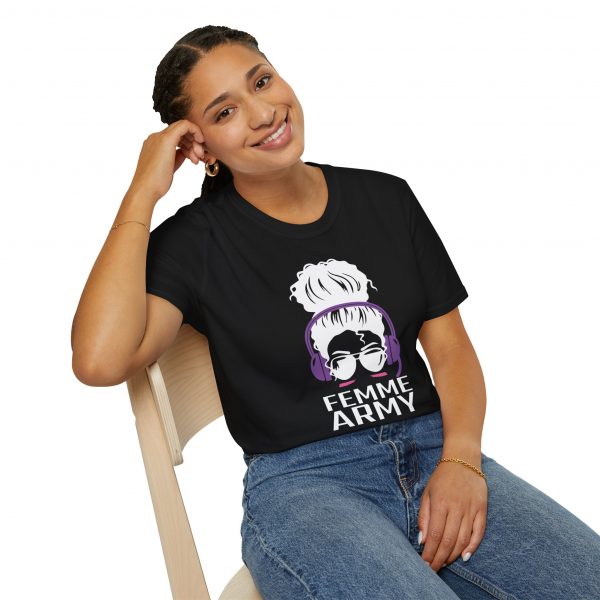Purple Femme Army Unisex T-Shirt - Image 5