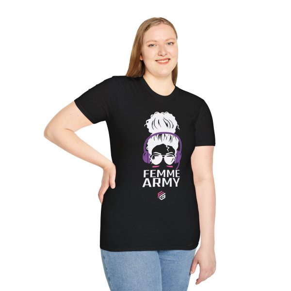 Purple Femme Army Unisex T-Shirt - Image 4