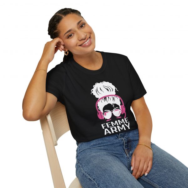 Pink Femme Army Unisex T-Shirt - Image 5